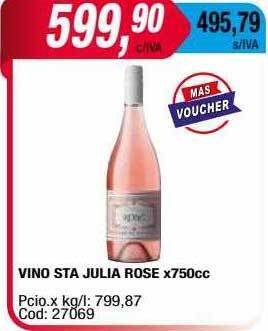 Maxiconsumo Vino sta julia rose oferta