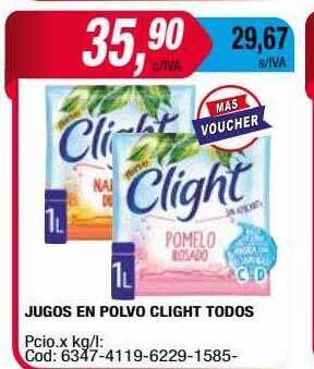 Maxiconsumo Jugos en polvo clight todos oferta