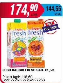 Maxiconsumo Jugo baggio fresh sab oferta