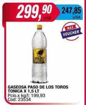Maxiconsumo Gaseosa paso de los toros tonica oferta