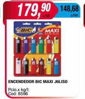 Maxiconsumo Encendedor bic maxi j6liso oferta