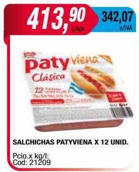 Maxiconsumo Salchichas patyviena oferta
