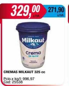 Maxiconsumo Cremas milkaut oferta