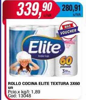 Maxiconsumo Rollo cocina elite textura oferta