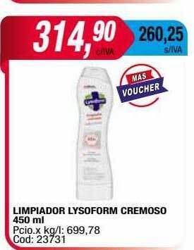 Maxiconsumo Limpiador lysoform cremoso oferta