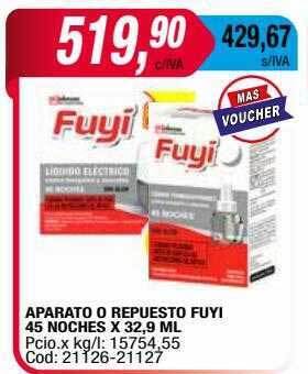 Maxiconsumo Aparato o repuesto fuyi 45 noches oferta