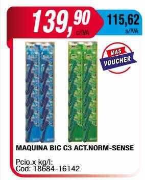 Maxiconsumo Maquina bic c3 act. norm-sense oferta