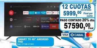 Maxiconsumo Smart tv 40 oferta