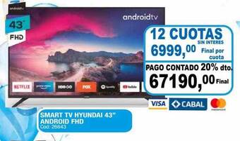 Maxiconsumo Smart tv hyundai 43 oferta