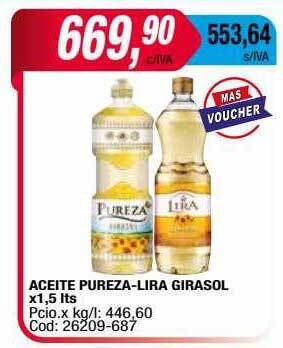 Maxiconsumo Aceite pureza-lira girasol oferta