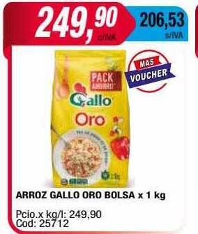 Maxiconsumo Arroz gallo oro bolsa oferta