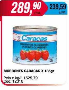 Maxiconsumo Morrones caracas oferta