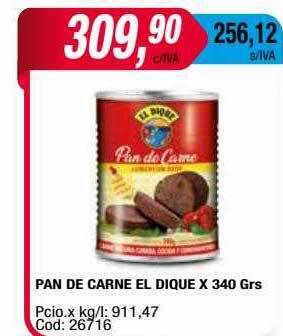 Maxiconsumo Pan de carne el dique oferta
