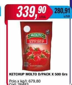 Maxiconsumo Ketchup molto d pack oferta