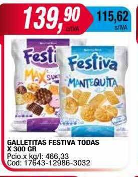 Maxiconsumo Galletitas festiva todas oferta