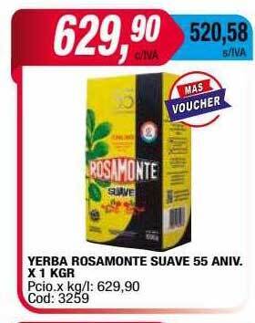 Maxiconsumo Yerba rosamonte suave 55 aniv oferta