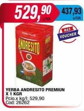 Maxiconsumo Yerba andresito premium oferta