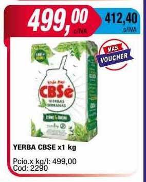 Maxiconsumo Yerba cbse oferta