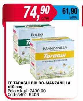 Maxiconsumo Te taragui boldo-manzanilla oferta
