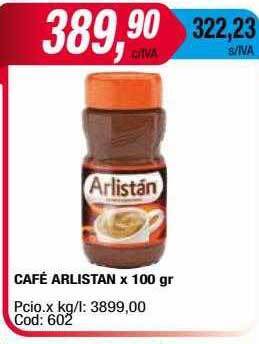 Maxiconsumo Café arlistan oferta