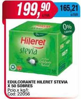 Maxiconsumo Edulcorante hileret stevia oferta