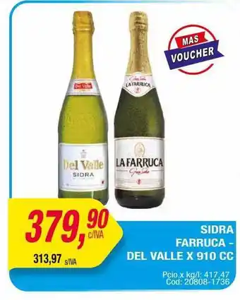 Maxiconsumo Sidra farruca del valle oferta