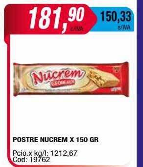Maxiconsumo Postre nucrem oferta