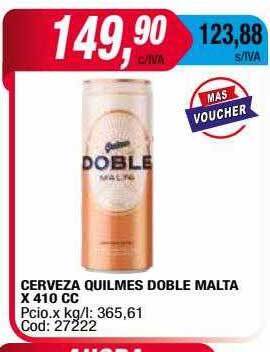 Maxiconsumo Cerveza quilmes doble malta oferta