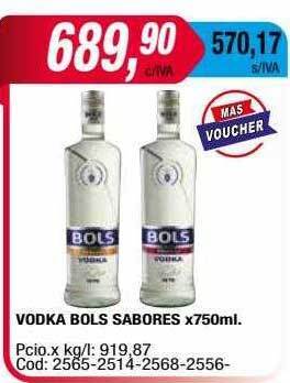 Maxiconsumo Vodka bols sabores oferta