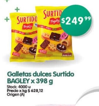 Supermercados Buenos Días Galletas Dulces Surtido Bagley x 398g oferta