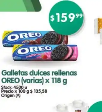 Supermercados Buenos Días Galletas Dulces Rellenas Oreo (Varias) x 118g oferta