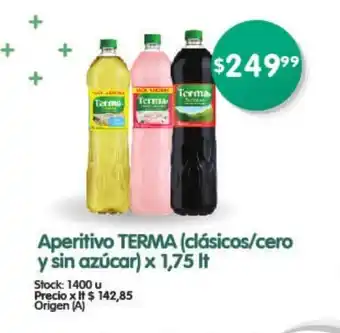 Supermercados Buenos Días Aperitivo Terma (Clásicos/Cero Y Sin Azúcar) x 1.75lt oferta
