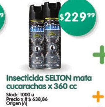 Supermercados Buenos Días Insecticida Selton Mata Cucarachas x 360cc oferta