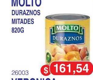 Masivos Molto Duraznos Mitades 820g oferta
