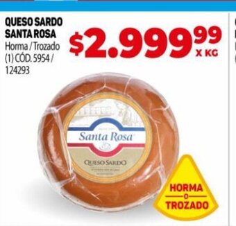 Makro Queso Sardo Santa Rosa oferta