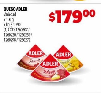 Makro Queso Adler oferta