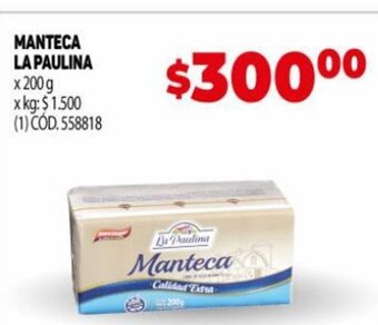 Makro Manteca La Paulina oferta