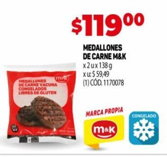 Makro Medallones De Carne M&K oferta