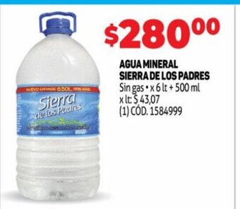 Makro Agua Mineral Sierra De Los Padres oferta