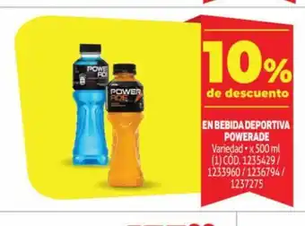 Makro En Bebida Deportiva Powerade oferta