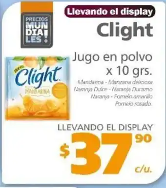Actual Supermercados Clight Jugo en Polvo x 10grs oferta