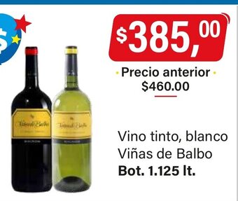 Supermercados Damesco Vino Tinto, Blanco Viñas de Balbo oferta