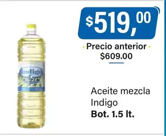 Supermercados Damesco Aceite Mezcla Indigo Bot. 1.5lt oferta