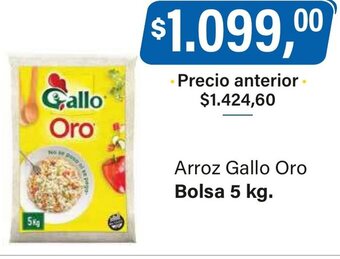 Supermercados Damesco Arroz Gallo Oro Bolsa 5kg oferta