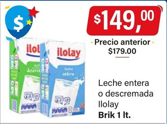 Supermercados Damesco Leche Entera o Descremada Ilolay oferta