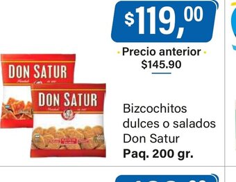 Supermercados Damesco Bizcochitos Dulces o Salados Don Satur oferta