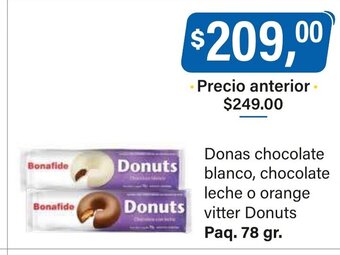 Supermercados Damesco Donas Chocolate Blanco chocolate Leche O Orange Vitter Donuts oferta