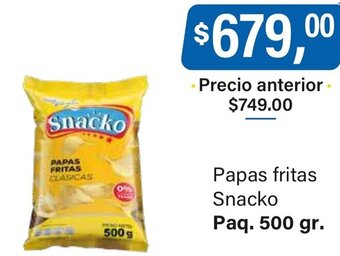 Supermercados Damesco Papas Fritas Snacko oferta
