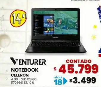 Trabuco Hogar Venturer Notebook Celeron oferta