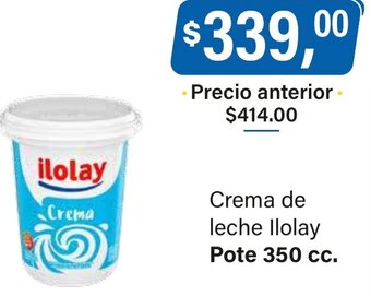 Supermercados Damesco Crema de Leche Ilolay oferta